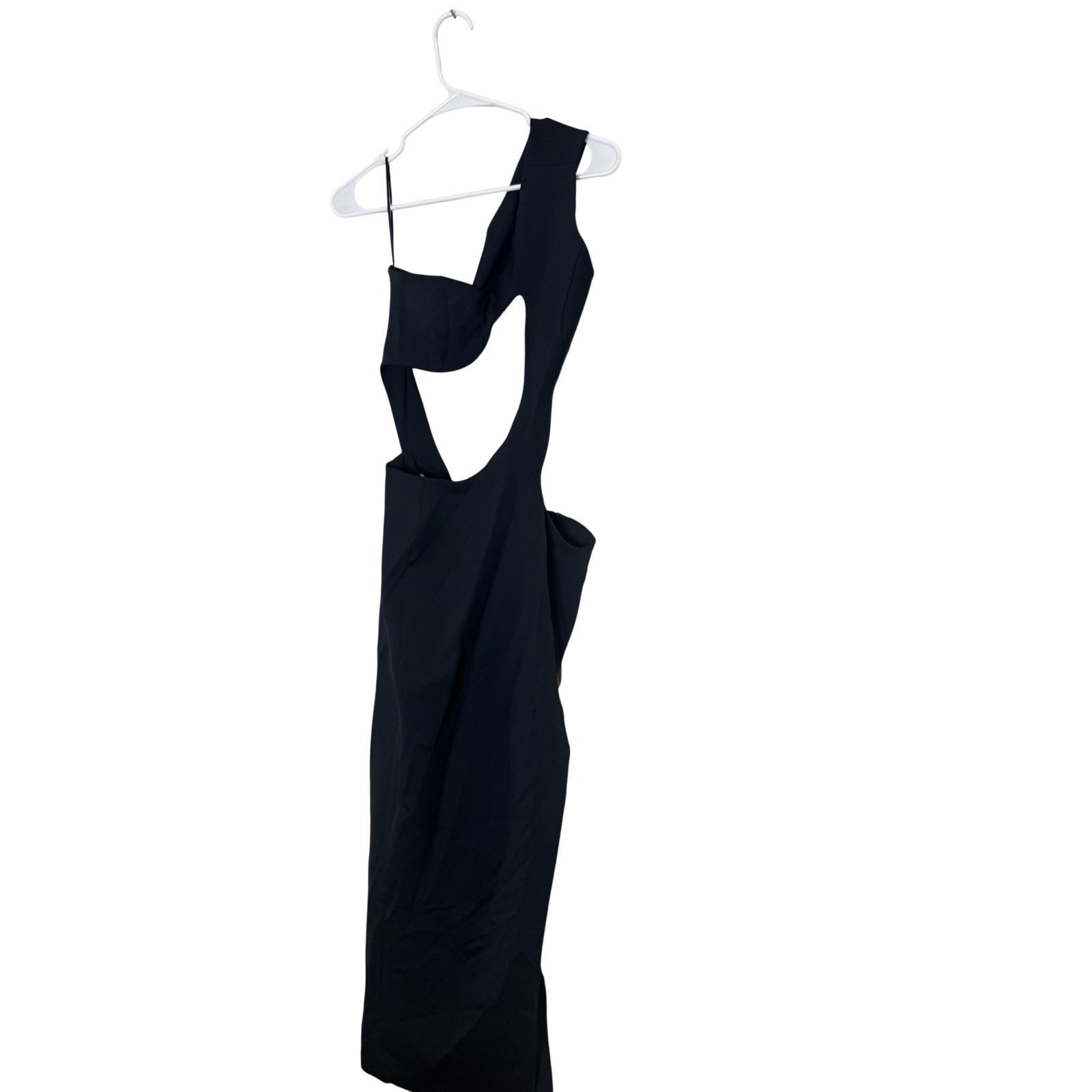 Nwt Mother Of All Agustina Dress Womens Large Black Cutout Shoulder Bodycon Maxi